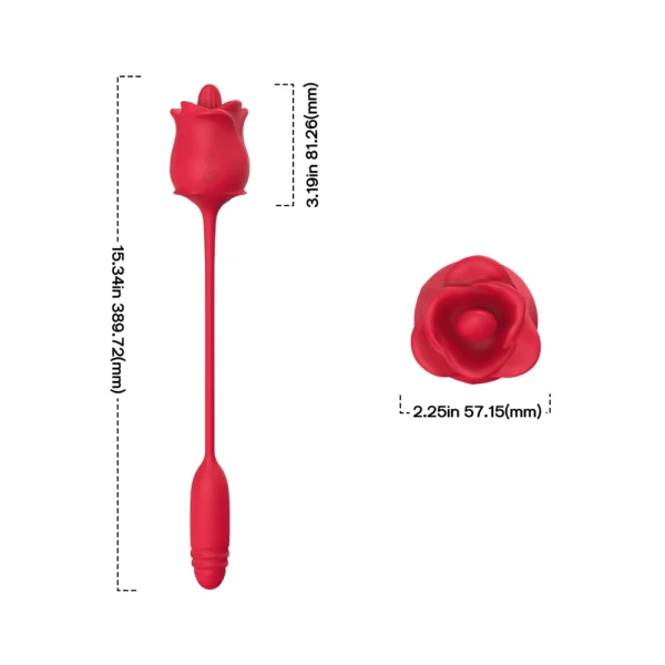 10-Mode Rose Vibrator Size