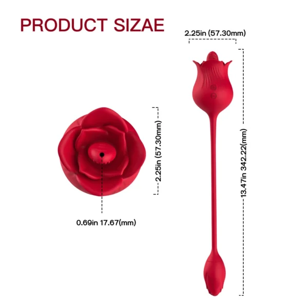 Rose Vibrator Size