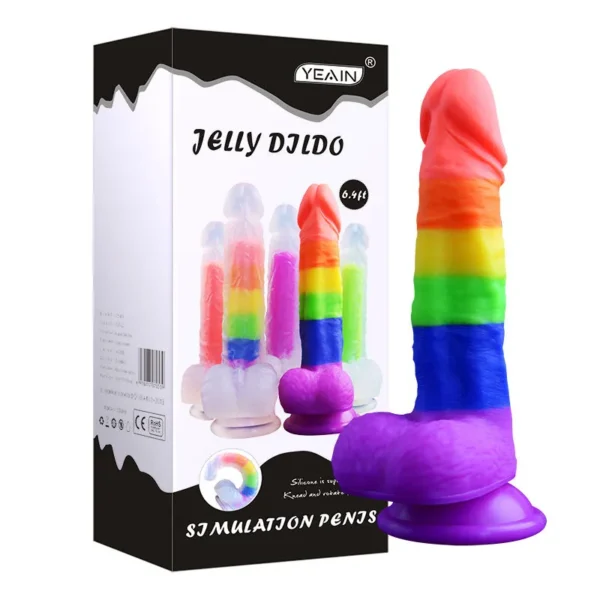 rainbow dildo packaging