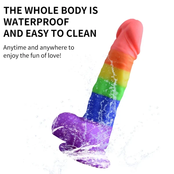 rainbow dildo waterproof