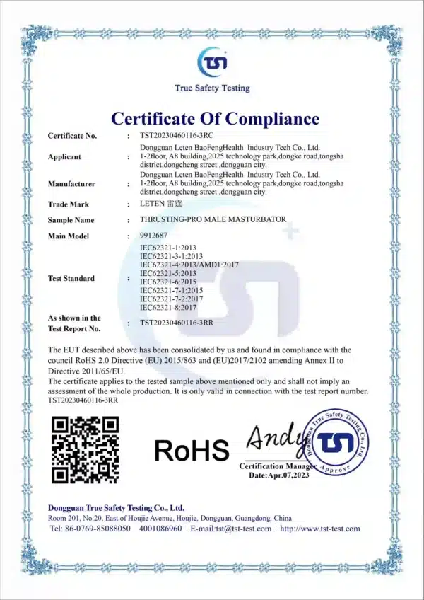 Certificate Of Compliance